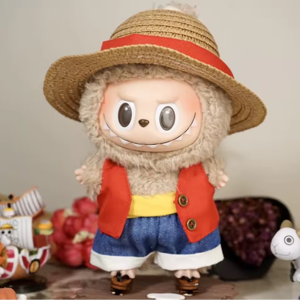 Labubu One Piece - Luffy Outfit Set